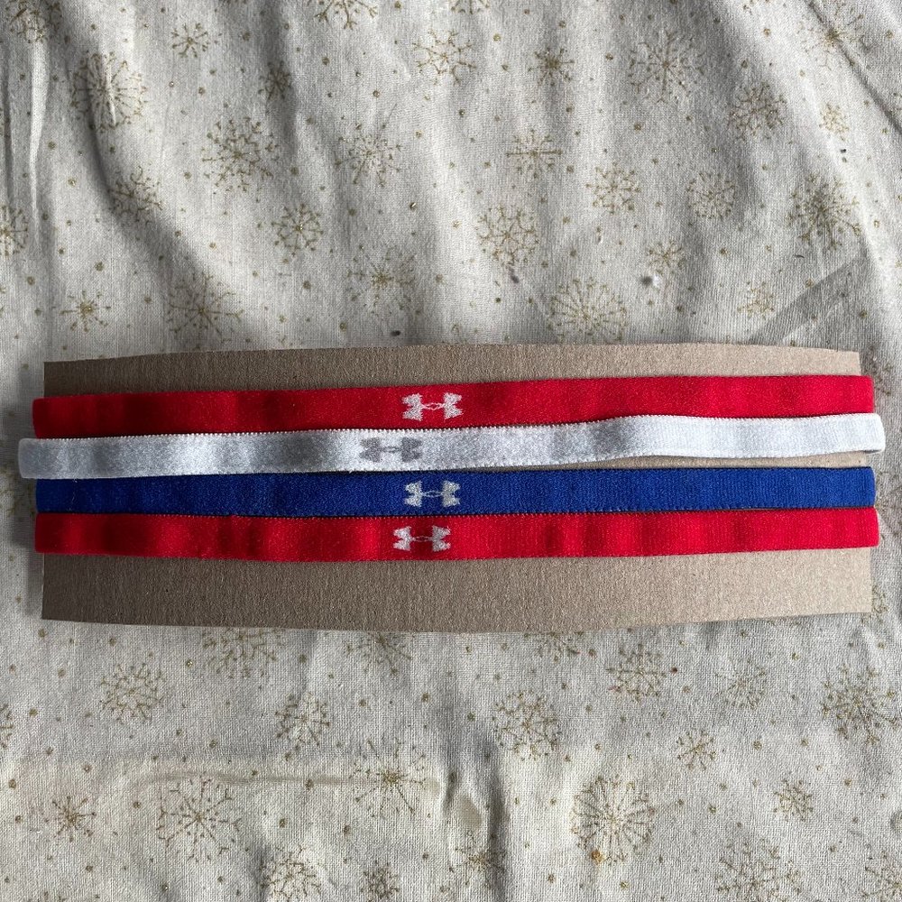 Under Armour Blue & Red Elastic Thin Headbands -  Go USA